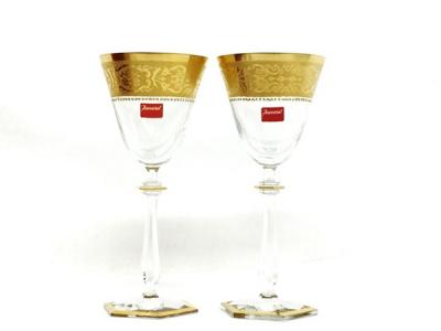 Baccarat バカラ コンコルド ワイン クリスタル グラス ゴールド 金彩