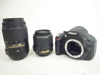 Nikon ニコン D5200 ダブルズームキット ブラック D5200WZ BK カメラ デジタル一眼レフ