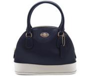 コーチ COACH クロスグレイン ミニ コーラ ドーム サッチェル F34517 レザー ハンドバッグ 2WAY