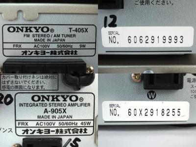 ONKYO アンプA-905X チューナー T-405X CD C-705X ONKYO アンプA-905X チューナー T-405X CD C-705X - メルカリ