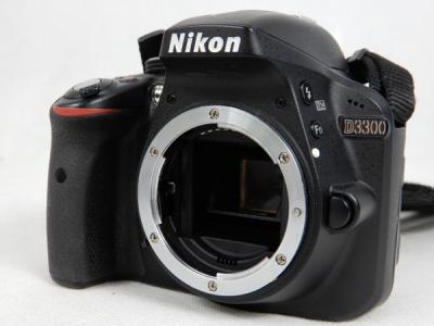 訳有 Nikon ニコン 一眼レフ D3300 ダブルズームキット ブラック デジタル カメラ D3300WZBK