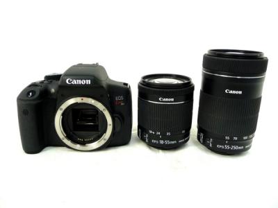 良品 Canon EOS Kiss X8i ダブルズームキット デジタル 一眼レフ カメラ ボディ レンズ