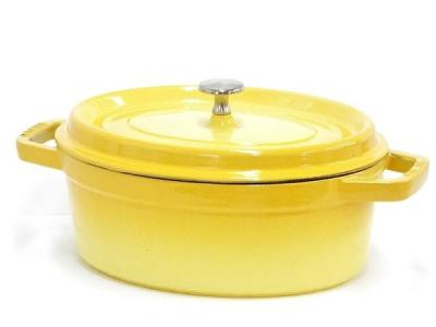 ストウブ ココット オーバル 27 イエロー ホーロー鍋