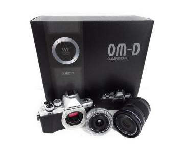 OLYMPUS オリンパス ミラーレス一眼 OM-D E-M10 Mark II EZダブルズームキット シルバー カメラ