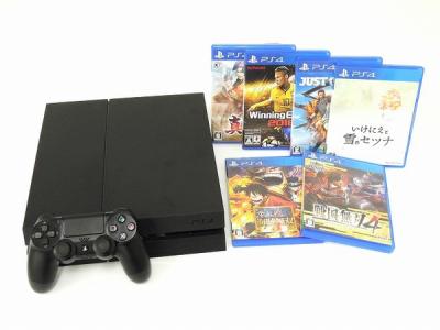 SONY ソニー プレイステーション4 PS4 プレステ CUH-1200AB01 ジェットブラック 500GB ゲーム ソフト6本 付き