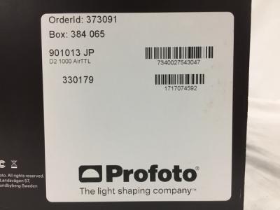 Profoto プロフォト D2 1000 Air TTL 照明 ストロボ カメラ 照明