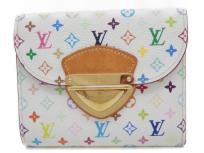 LOUIS VUITTON ルイ・ヴィトン モノグラムマルチカラー ポルトフォイユ コアラ M58081 ブロン 白 三つ折り 財布