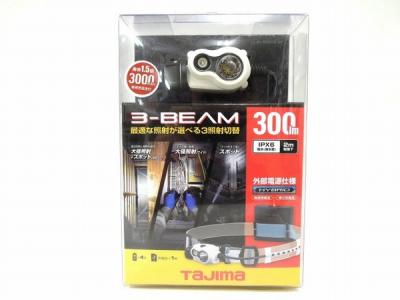 Tajima タジマ 3-BEAM LE-E301-W ホワイト ペタ LED ヘッド ライト