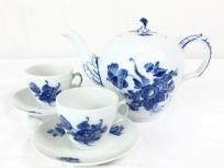 Royal Copenhagen ロイヤルコペンハーゲン フラワーカーブ ティーポット カップ ソーサー 5点セット