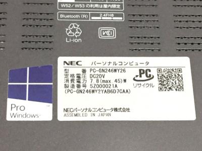 NEC GN246W/Y6 PC-GN246WY26(ノートパソコン)の新品/中古販売