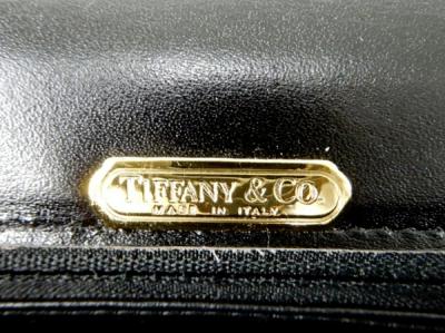 TIFFANY&CO. ティファニー ハンドバッグ ブラック ゴールド金具 2WAY