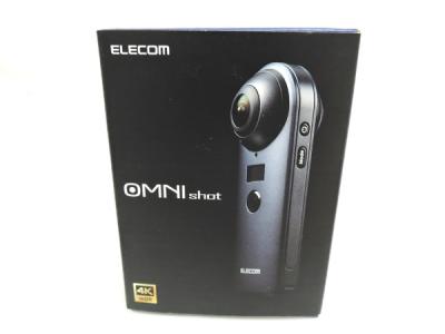 ELECOM OMNI shot OCAM-VRW01BK 360度 4Kカメラ エレコム オムニショット 全天球 カメラ 4K VR 動画 静止画 生活防水