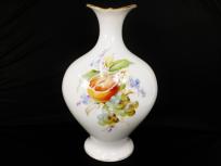 Meissen マイセン フラワーベース 花瓶 フルーツプリント 果物柄