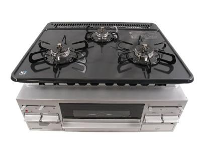 タカラスタンダード TN34V-60 ビルトインガスコンロ 3口 片面焼きグリル付き キッチン家電 システムキッチン LPガス用 18年製