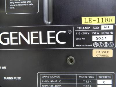 GENELEC S30NF(モニタースピーカー)の新品/中古販売 | 1454343 | ReRe