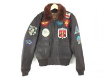 AVIREX アヴィレックス BASIC G-1 GOATSKIN TOP GUN トップガン ジャケット ワッペン付き ブラウン