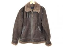 ALPHA INDUSTRIES アルファ B-3 フェイクムートン ジャケット 20115-068 ブラウン メンズ XLサイズ