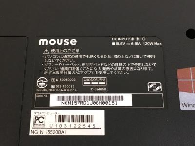 MouseComputer Co.,Ltd. NG-N-i5520BA1(ノートパソコン)の新品/中古