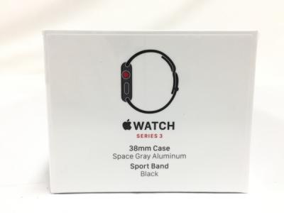 Apple アップル Apple Watch Series 3 38mm MTGP2J/A ブラックスポーツバンド スペースグレイ アルミニウム ケース スマートウォッチ