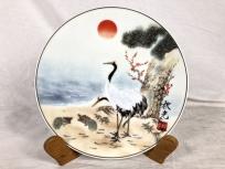 トップアート 絵皿四季歳時記12撰 12月 松竹梅鶴亀 左高秋光 芸術 美術品 絵画