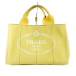 PRADA プラダ CANAPA DENIM カナパ トートバッグ イエロー キャンバス