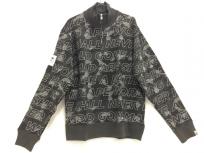 A BATHING APE TEXT COLOR CAMO HALF ZIP HOODIE アベイシングエイプ ハーフジップ スウェット パープル XL