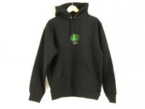 SUPREME シュプリーム 19SS Apple Hooded Sweatshirt アップルグラフィック フーデッド プルオーバー スウェットパーカー りんご パーカー M 黒