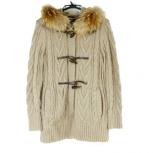 BURBERRY BLUE LABEL バーバリー ブルーレーベル ニット フード付きカーディガン ベージュ レディース サイズ38