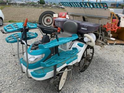 受賞セール東京都発 クボタ SPU45P 乗用 田植機 4条植 パワステ セルスタータ 農機具 田植え 予備苗のせ台付 直