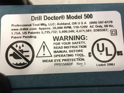 Drill Doctor 500(ドリル研磨機)の新品/中古販売 | 1499210 Drill Doctor 500(ドリル研磨機)の新品/中古販売 | 1499210