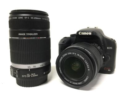 Canon キャノン EOS Kiss X2 EF-S 55-250mm F 4-5.6 EF-S 18-55mm F 3.5-5.6 IS デジタル 一眼レフ カメラ セット