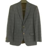 BARNEYS NEW YORK Loro Piana バーニーズニューヨーク ロロピアーナ 2B ジャケット テーラード チェック ネイビー チェック サイズ38