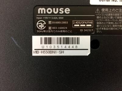 ノートパソコン　15.6型 m-Book H550BN1-SH