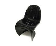 メーカー不明 パントンチェア Panton Chair ヴェルナー・パントン リプロダクト ブラック 艶有 チェア