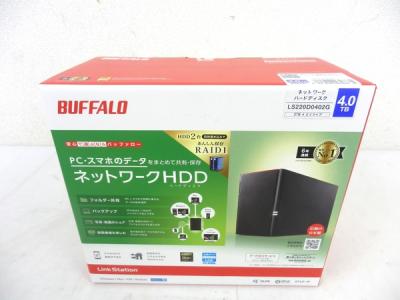 BUFFALO LS220D0402G ネットワーク ハードディスク 4TB タブレット PC 対応 バッファロー