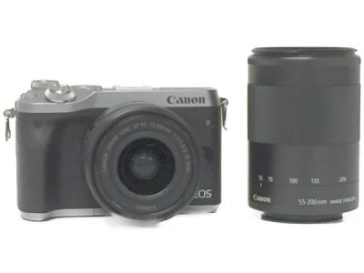 Canon EOS M6 ダブルズームキット ボディ レンズ ワイド 2420万画素 液晶 キヤノン