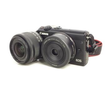 Canon キヤノン EOS M100 ダブルズームレンズキット EOSM100BK-WZK デジタル ミラーレス 一眼 カメラ ブラック