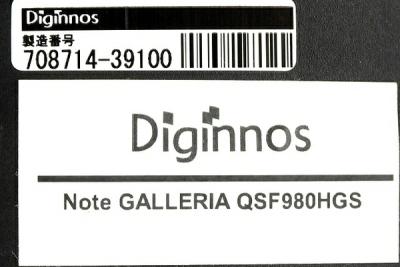 Thirdwave Diginnos Co., Ltd. GALLERIA QSF980HGS(ノートパソコン)の