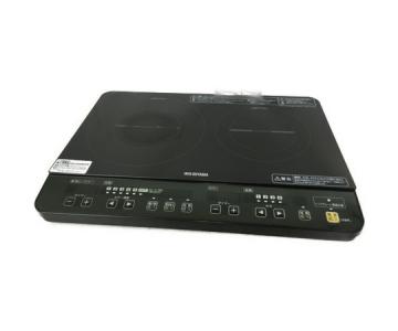アイリスオーヤマ IHK-W1-B 2口 IH クッキング ヒーター 卓上 電気 コンロ 調理 器具