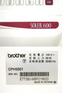 ブラザー ソレイユ600/CPH5501(ミシン)の新品/中古販売 | 1532271