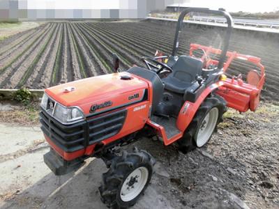 鳥取 米子 クボタ トラクター GB18 324H 18馬力 4WD パワステ 逆転PTO モンロー ロータリー RSP141 装備 農機具 訳有 直