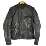 Vanson バンソン レザージャケット シングルライダー Model B 牛革レザー メンズ ブラック サイズ34