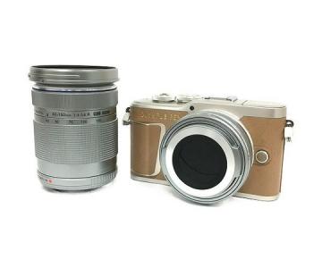 OLYMPUS PEN E-PL9 ブラウン EZダブルズームキット フィルター キャップ付き