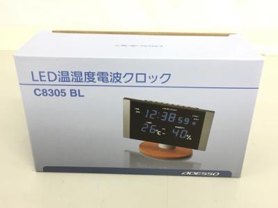 ADESSO アデッソ C-8305BL 電波デジタル LED 温湿度 電波 目覚まし時計 家電