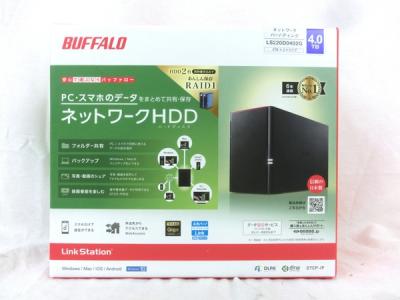 BUFFALO NAS LS220D0402G タブレット PC対応 ネットワークHDD 4TB