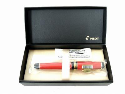 PILOT 万年筆 FKV-88SR-R-M 中字 パイロット ペン先 18K 文房具 朱