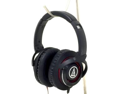 audio technica オーディオテクニカ ATH-WS770 BRD ポータブル ヘッドホン 音響機材 レッド × ブラック