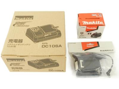 makita DC10SA 充電器 BL1040B 10.8V 4.0Ah バッテリー A-67549 単3形 電池 ホルダー 3点 セット マキタ