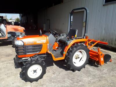 佐賀発 クボタ GB175 17馬力 トラクター 4WD 自動水平 パワステ ポンパ オート耕深 倍速ターン ロータリー RS1205 GB170