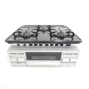 タカラスタンダード TN34V-60 ビルトインガスコンロ 3口 片面焼きグリル付き キッチン家電 システムキッチン LPガス用 18年製